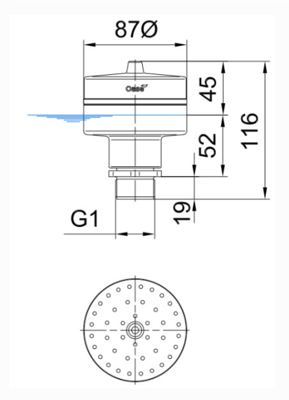 4 Tier Vulcan Fountain Nozzle 43 Water Jets